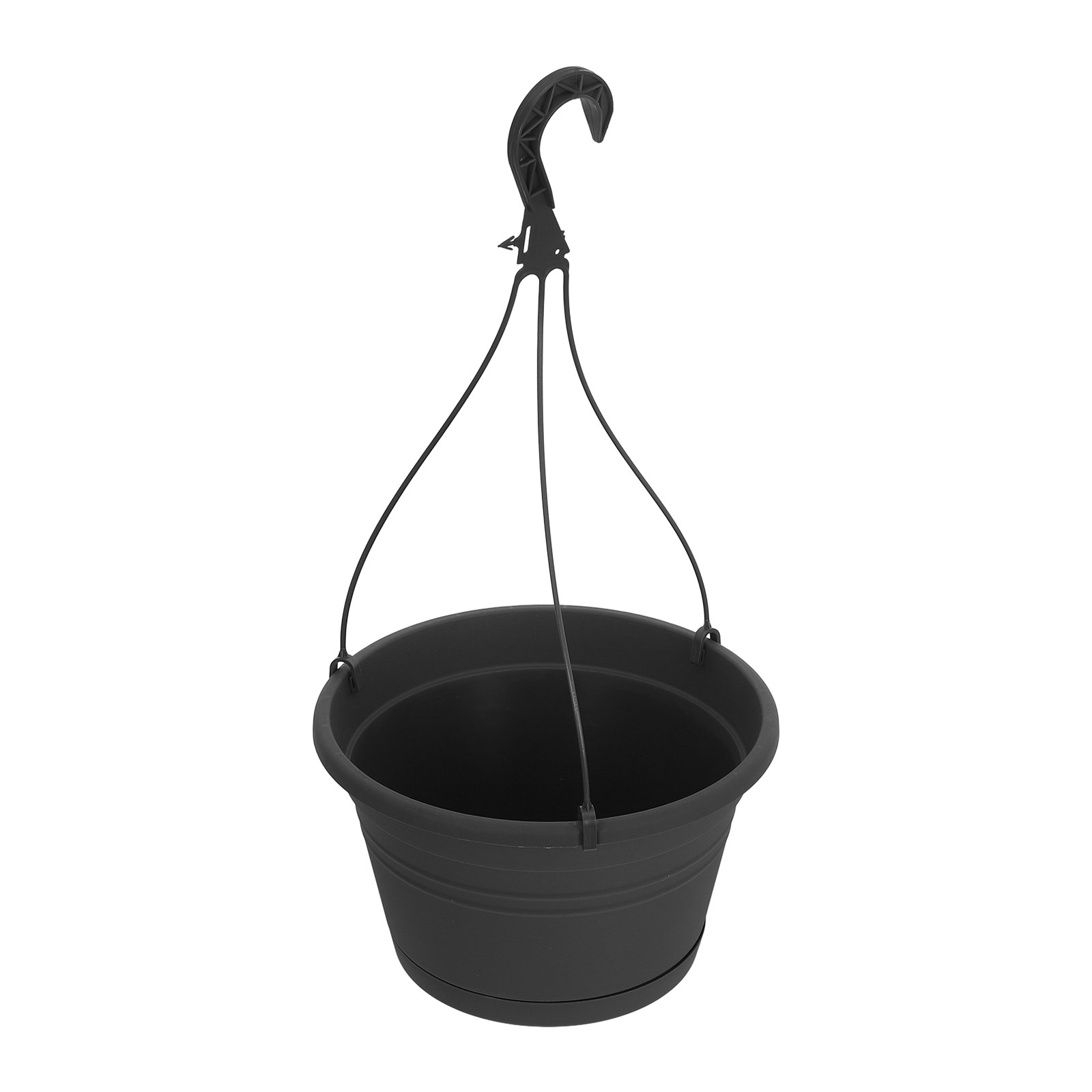 Spider Plant Hanging - กระถางต้นไม้แขวนลายแมงมุม 1 ชิ้น กระถางดอกไม้พลาสติกดีไซน์สร้างสรรค์ สีเทาเข้ม สำหรับตกแต่งระเบียง
